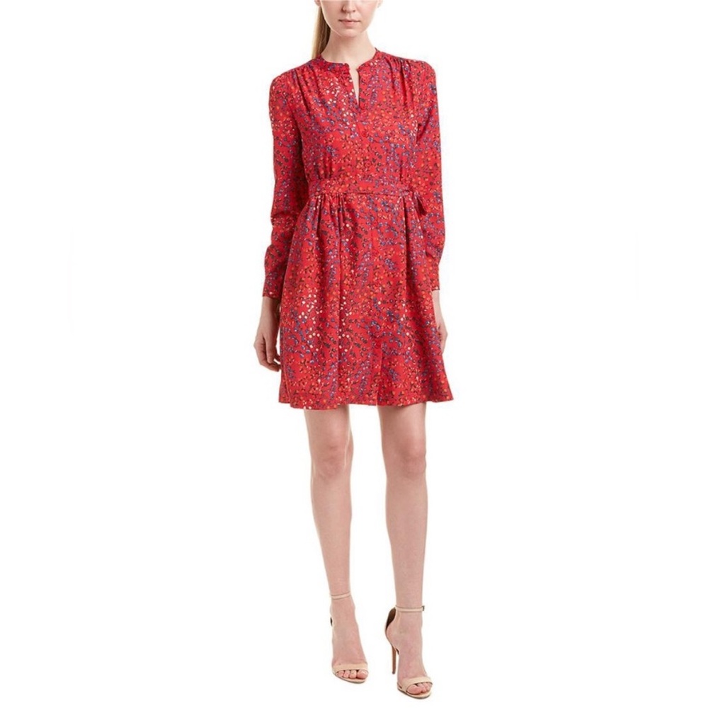 French connection, shirt, dress red
